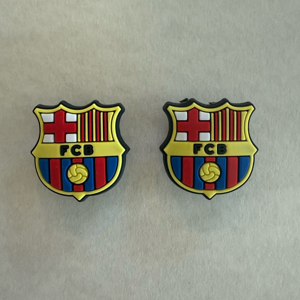 NEW- FC Barcelona Logo- Football/Soccer Croc Shoe Charms Set- MLS